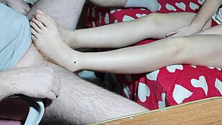 fucking cute korean woman's feet till i cum homemade asian fetish handjob