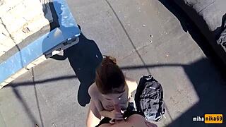 RUSSIAN BITCH PUSSY POUNDED HARD BY MONSTER COCK ON ROOF!