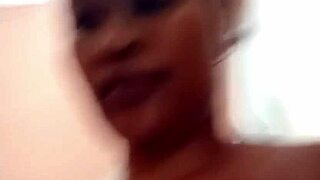roommate watches me clean fat black shaved pussy in bath