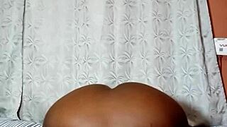roommate watches me clean fat black shaved pussy in bath