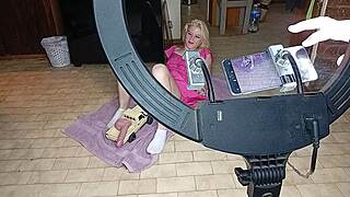 Roommates fuck my teen pussy with RC car dildo!