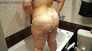 why hide that curvy milf ass in the bath when it begs fetish play?