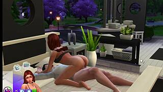 sexy redhead newlywed cheats hard in sims 4 passion play