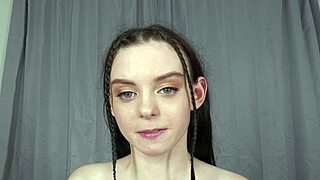 petite kitty's tiny mouth overflows with monster cumshot