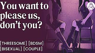 femdom me disciplin' boyfriend fer orgasm b4 he cums real amateur 3some