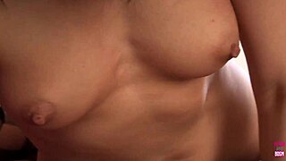 two brunette lesbians lick hairy pussies moaning loud