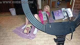 Roommates fuck my teen pussy with RC car dildo!