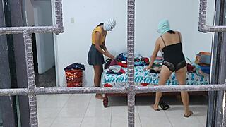 Horny Housewives Flash Tits And Grope Asses During Housework