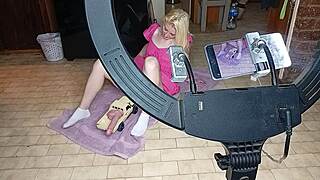 Roommates fuck my teen pussy with RC car dildo!