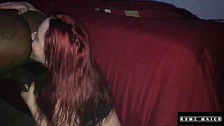 rome major deepthroats balls on big black cock sloppy ride
