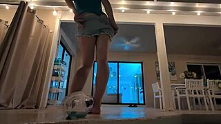 late night in the pool i finger myself to shaking orgasm