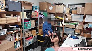 Cute Brunette Thief Taylor Punish Fucked Backroom