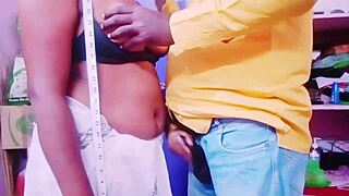 Desi Housewife Fucks Tailor with Dirty Telugu Talk