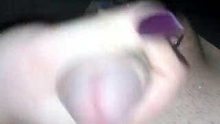 Amateur mature gives quick pantyhose lingerie handjob cumshot