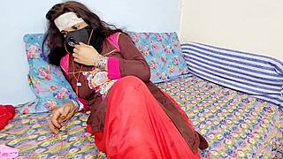 Muslim whore cheats dirty-talking anal dildo to desi lover chat