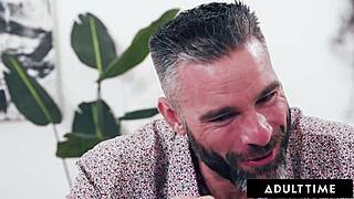 hey, check out busty tattooed honey gold riding her husband's best friend's huge cock wild