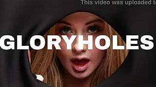 blonde british teen student deepthroats cock then gulps huge cum load