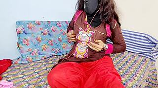 Muslim whore cheats dirty-talking anal dildo to desi lover chat