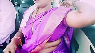 driver indian housewife saree slips up for dirty car sex romance telugu talk