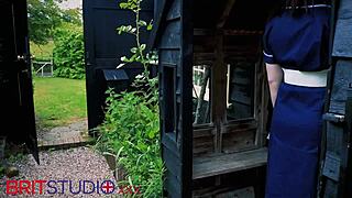 naughty british nurse shows condom use on your throbbing cock