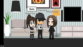 gacha life stepsis teases with her playful young curves