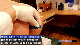 dr tampa gives kendra heart a humiliating university physical in latex gloves
