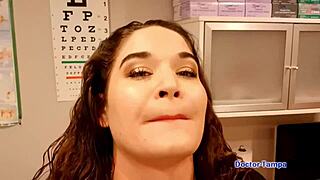 dr tampa gives kendra heart a humiliating university physical in latex gloves