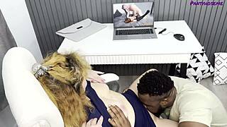 Mature Blonde Krayana Takes Black Anal Creampie!