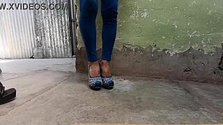 thalia struts blue heels sexy creampie fetish tease
