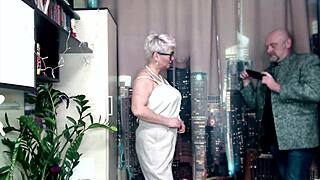 Mature blonde bitch fucks carrot pussy for boss art