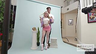 tiny blonde haley spades begs bryan gozzling to fuck her wet pussy rough backstage