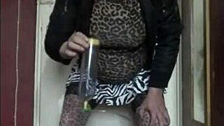 Bisexual Crossdresser Mark Teases in Heels and Stockings