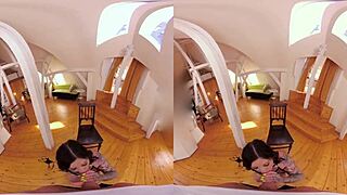 Czech VR 334 busty tattooed babe rides cock POV