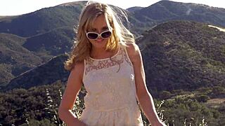 Jillian Janson Cums Wild in Nature with Natural Tits Out!