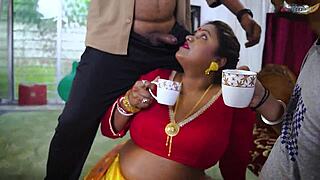 Desi Mallu Bhabhi Gangbanged Hard By Four Local Boys In Every Position