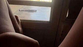 Walking the platform flashing ass to tease neighbors i love provoking him