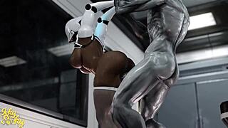 huge ass robot plowed deep by hung alien part 3