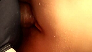 shaved fuck doll's hairless pussy grips tight with lube for double penetration toy fun