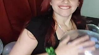 Shyyfxx's Redhead Ass Pops Balloons in Looner Cowgirl Ride?