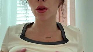 Whispering dirty asmr joi handjob for boyfriend on my big puffy natural tits