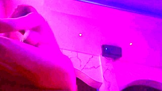 Artemisia Love sits at nightclub in bikini with long hair and big tits