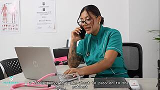 as her slutty doctor, i bend mariana martix over, fill her ass with cum—angel cruz style!