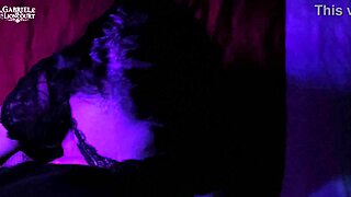 masked goth petite delivers sloppy red-lip blowjob first time
