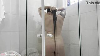 Curvy blonde elis nebsniak drips every drop in hottest bath show