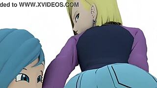 android 18 shakes her huge monster ass