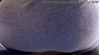 oh wow, her tight yoga pants fart wonderfully closeup