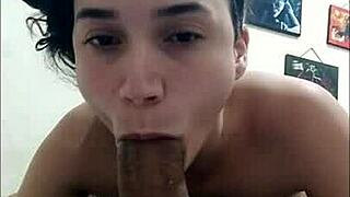 Gabbie Luna Deepthroats Monster Cock Swallows Cum!