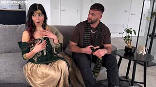 aaliyah yasin greedily sucks step-bro's throbbing monster cock on eid
