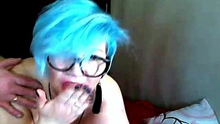 mature blue-eyed whore screams from juicy pussy gaping and creampie party