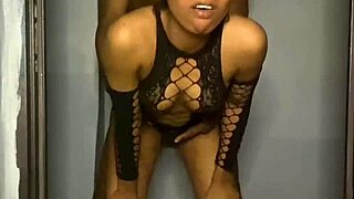 Petite fishnet slut screams for warmth pounding before dinner out